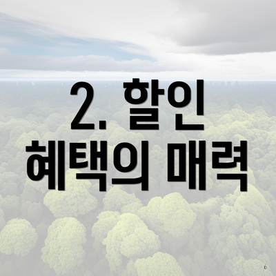 2. 할인 혜택의 매력