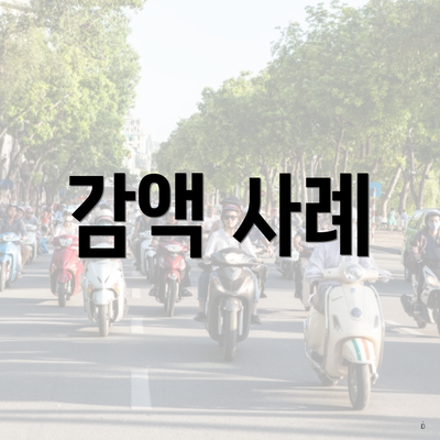 감액 사례