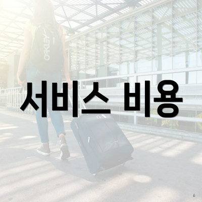 서비스 비용