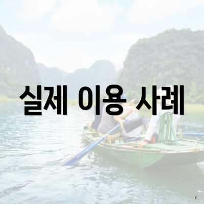 실제 이용 사례