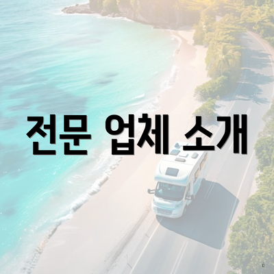 전문 업체 소개