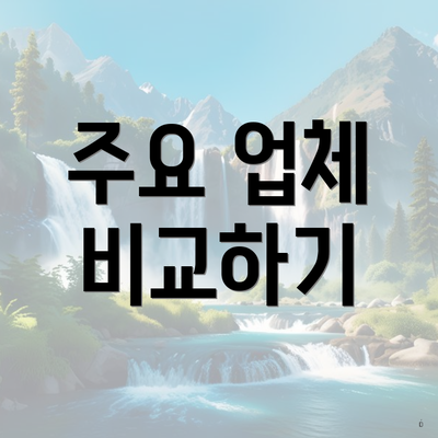 주요 업체 비교하기