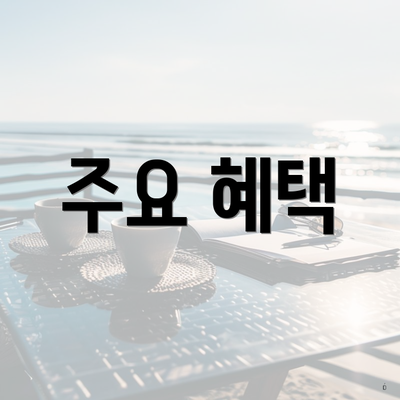 주요 혜택