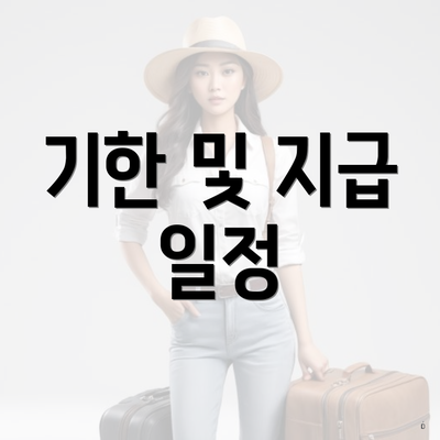 기한 및 지급 일정