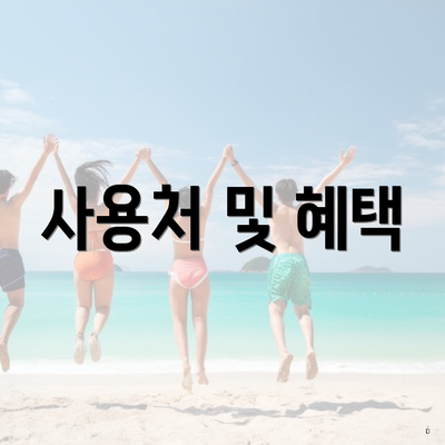 사용처 및 혜택