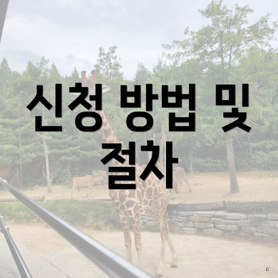 신청 방법 및 절차