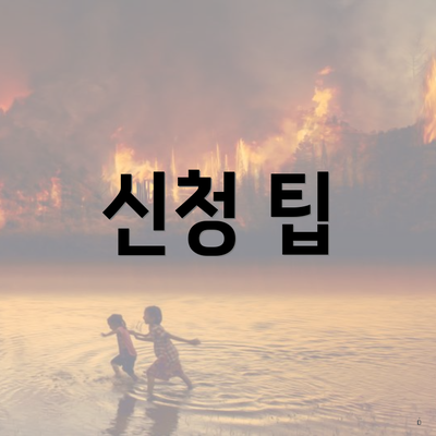 신청 팁