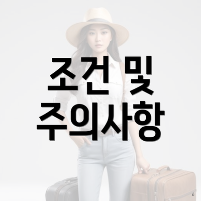 조건 및 주의사항
