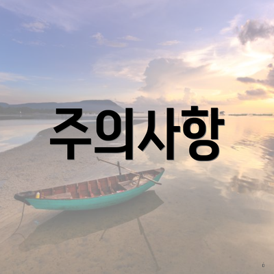 주의사항