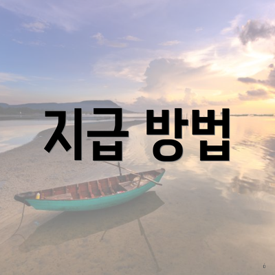 지급 방법