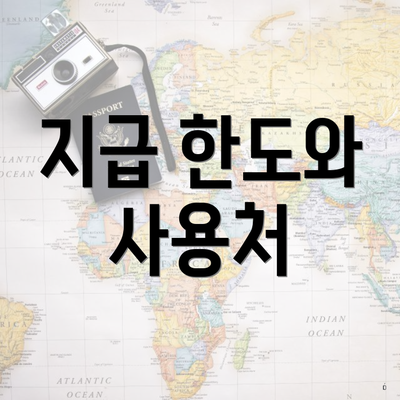 지급 한도와 사용처