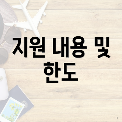지원 내용 및 한도