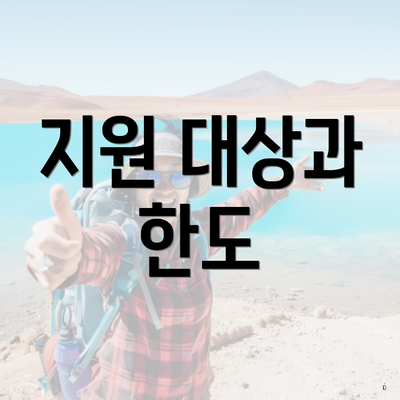 지원 대상과 한도