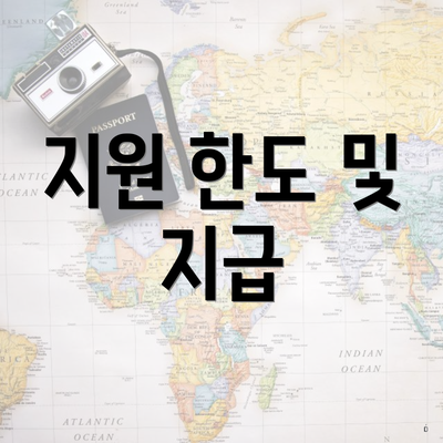 지원 한도 및 지급
