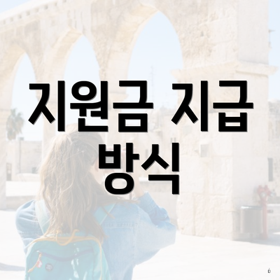 지원금 지급 방식