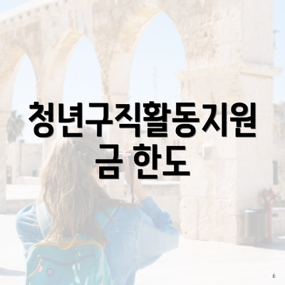 청년구직활동지원금 한도