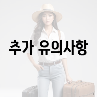 추가 유의사항