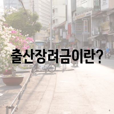 출산장려금이란?