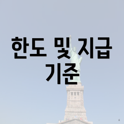 한도 및 지급 기준