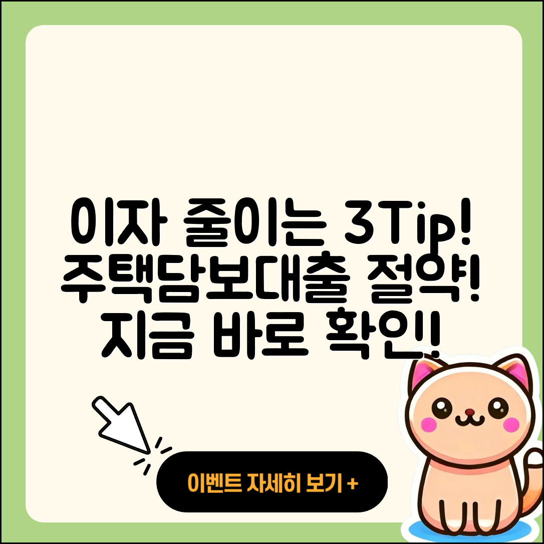 주택담보대출 이자 낮추는 3가지 팁