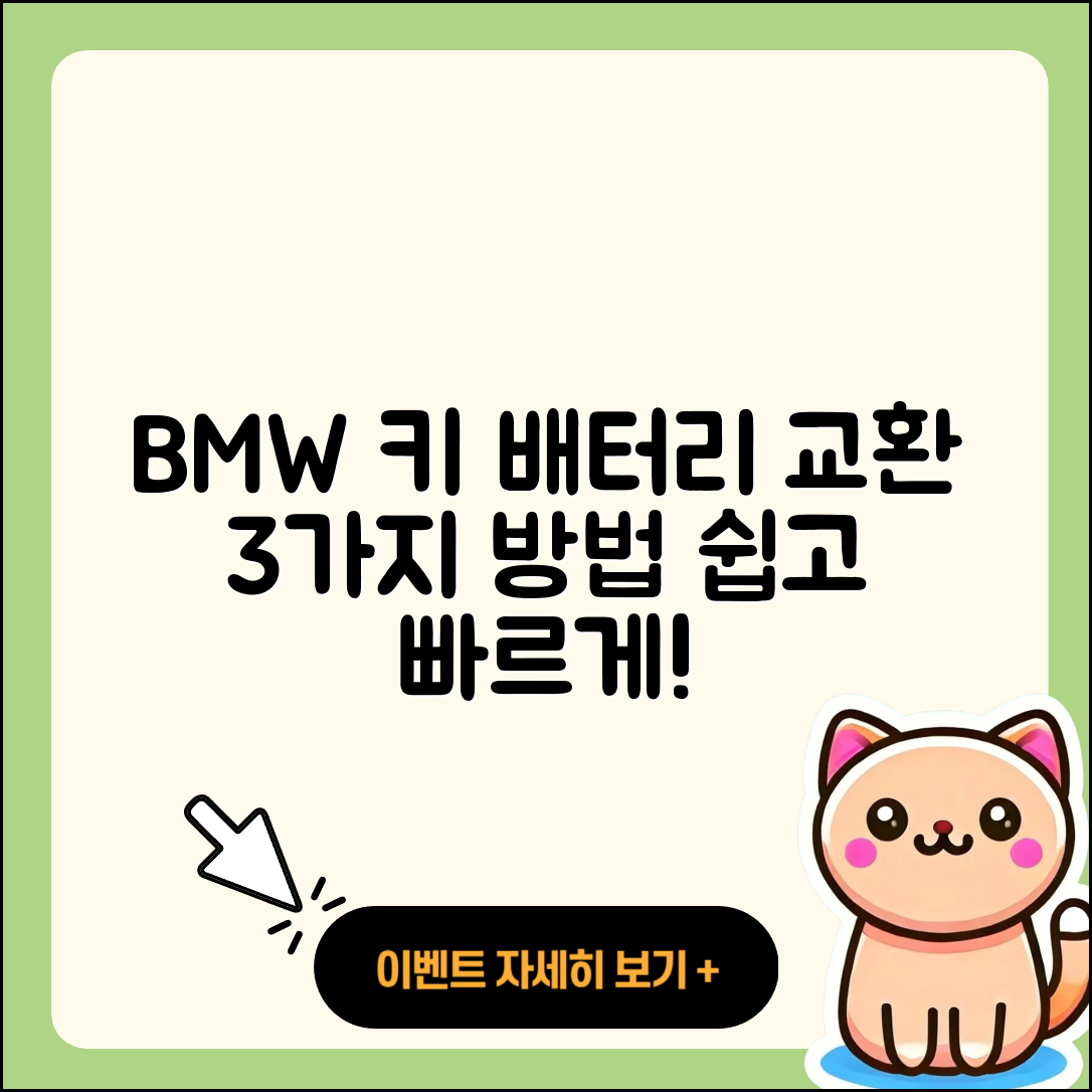 BMW 차키 배터리 교환하는 3가지 방법