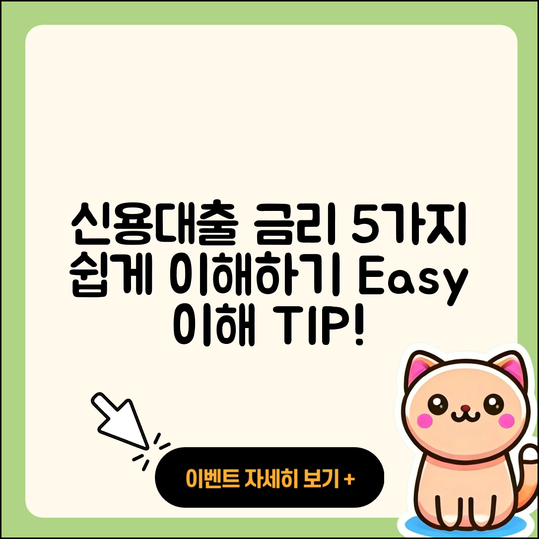 신용대출 금리 쉽게 이해하는 5가지