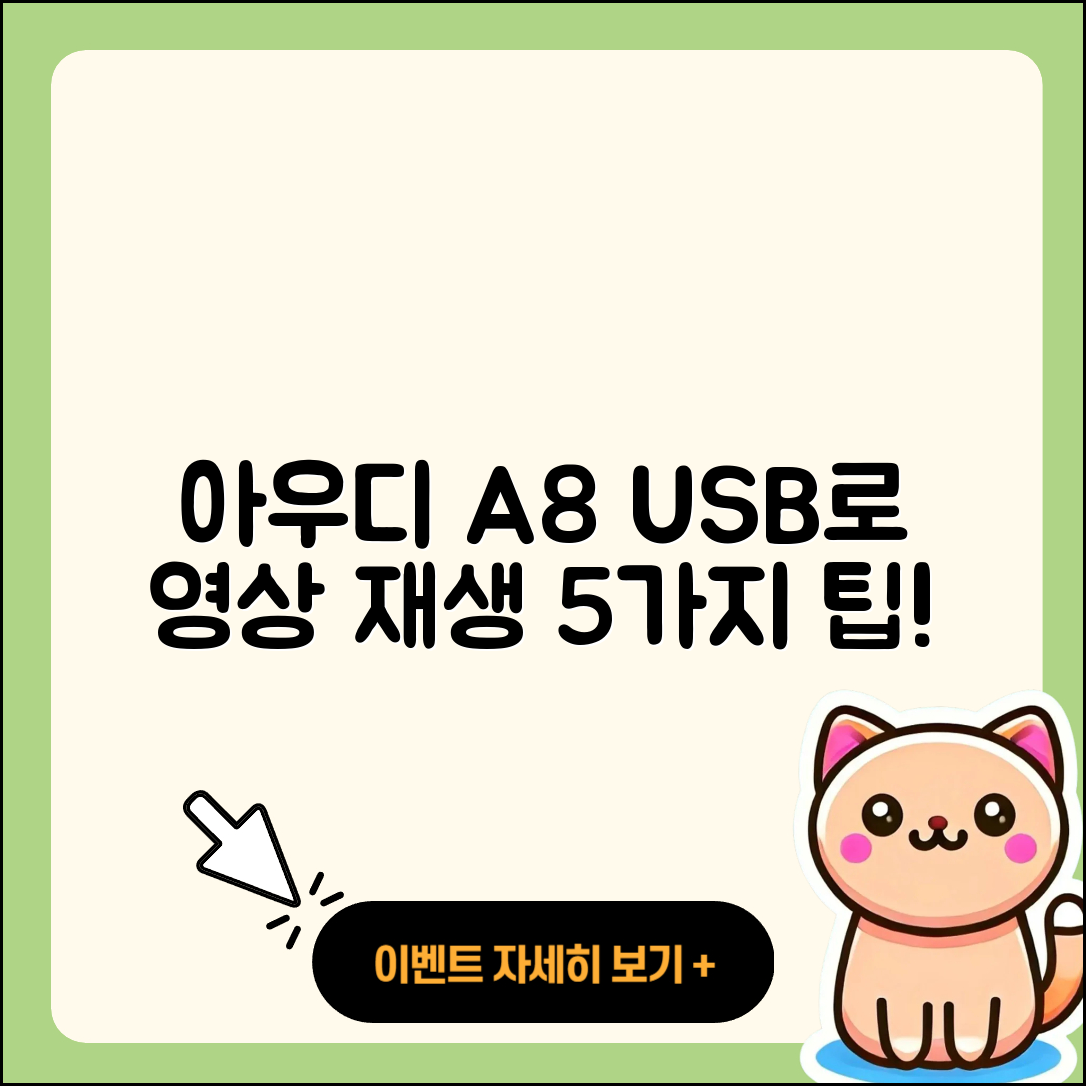 아우디 A8 USB로 비디오 재생하는 5가지 방법