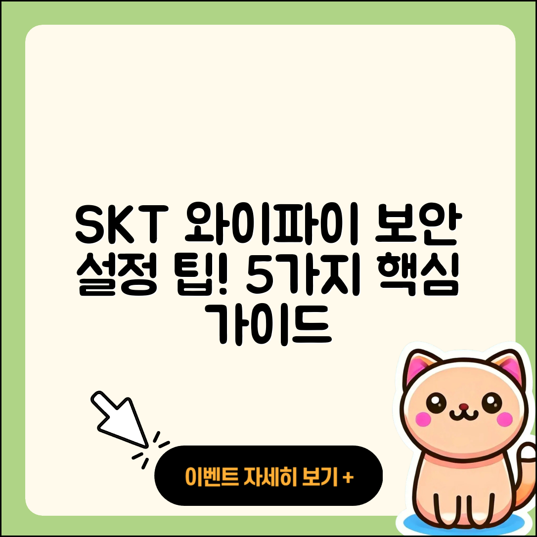 SKT 와이파이 보안 설정하기 5가지 팁