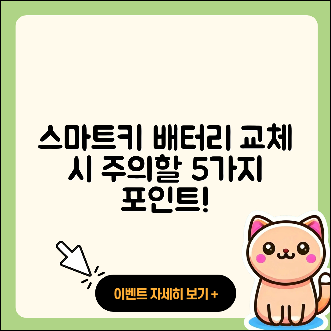 스마트키 배터리 교체 시 유의할 5가지