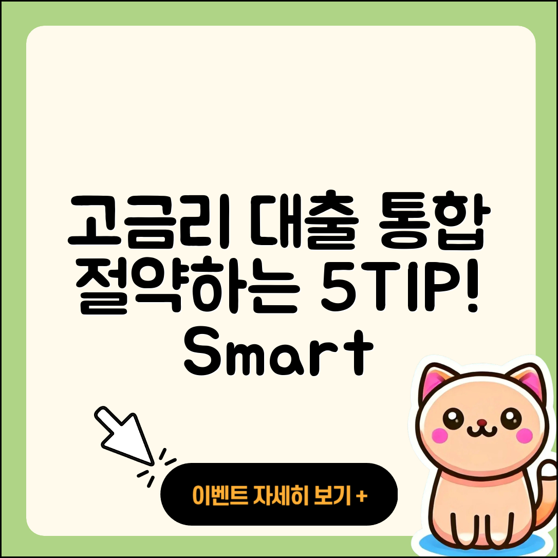 고금리대출 통합으로 절약하는 5가지 팁