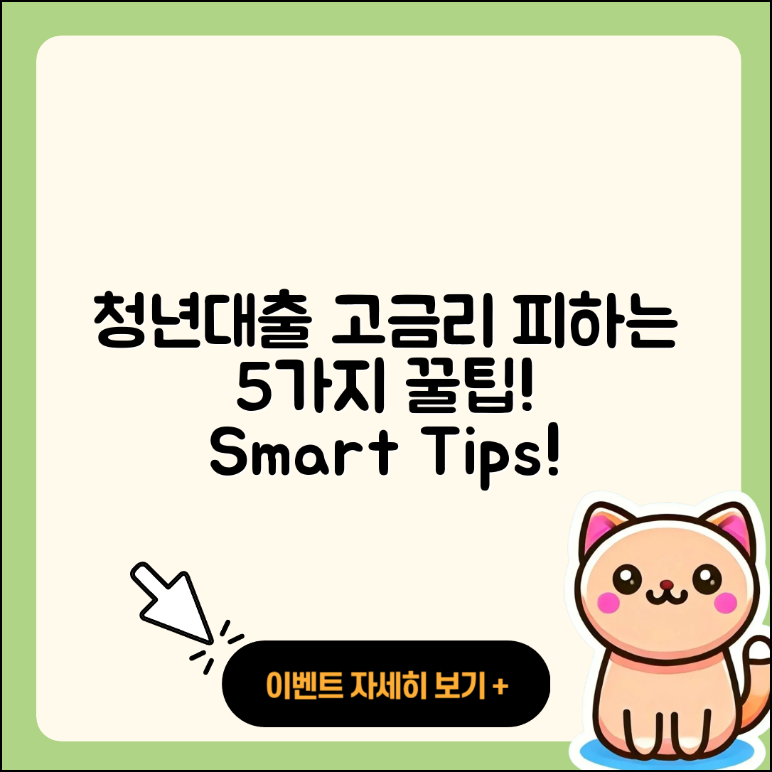 청년대출 고금리 피하는 5가지 방법