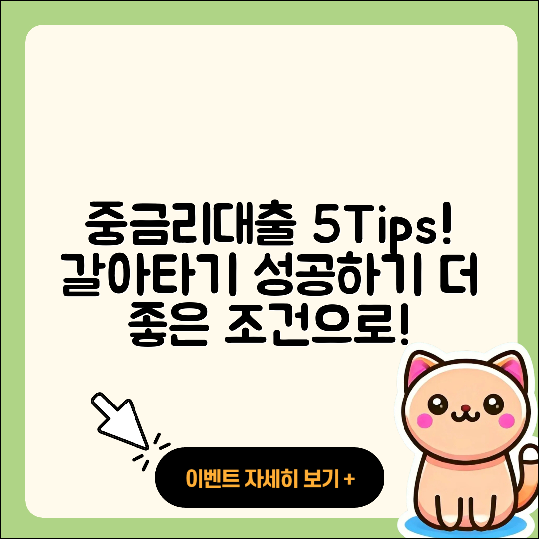 중금리대출 갈아타기 위한 5가지 팁!